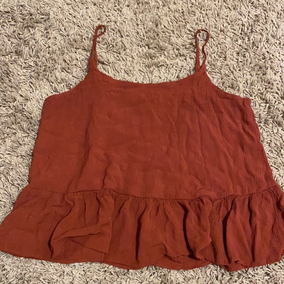 Burnt Orange Flowy Tank Top - Picture 2 of 5